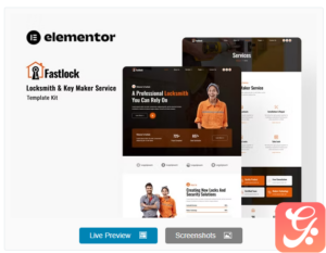 Fastlock - Locksmith & Key Maker Service Elementor Template Kit