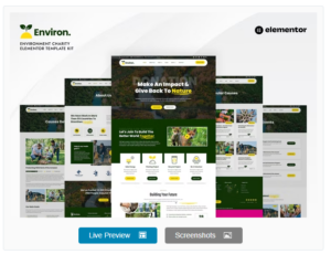 Envirant - Ecology and Environment Elementor Pro Template Kit