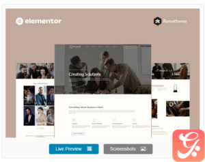 D'Consult - Business Consulting Elementor Pro Full Site Template Kit