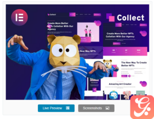 Collect - NFT Design Agency Services Elementor Template Kit