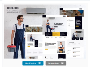 Coolsco - Air Conditioning Heating & HVAC Elementor Pro Template Kit