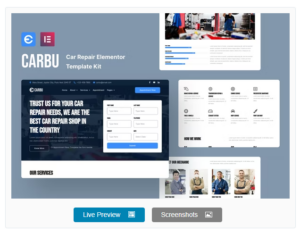 Carbu - Car Repair Elementor Template Kit