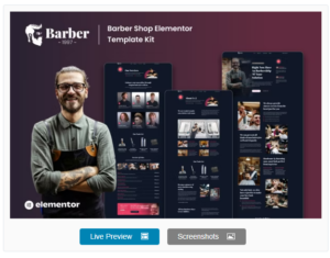 Barber 1997 - Barbershop Elementor Template Kits