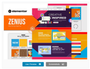 Zenius - Colorful Branding Agency Elementor Template Kit