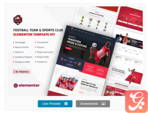 Wolves - Football Team & Sports Club Elementor Template Kit