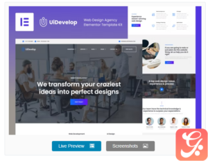 UiDevelop - Web Design Agency Elementor Template Kit