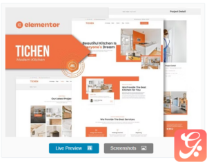 Tichen - Modern Kitchen Elementor Template Kit