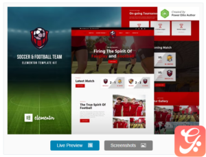 Socca – Football Team & Sports Club Elementor Template Kit
