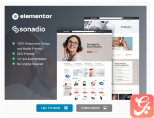 Sonadio - Woocommerce Audio Store Elementor Pro Template Kit