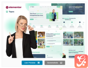 Tapos - Child Care & Kindergarten Elementor Template Kit
