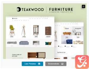 Teakwood - Furniture Shop Elementor Template Kit