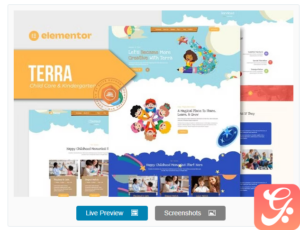 Terra - Child Care & Kindergarten Elementor Template Kit