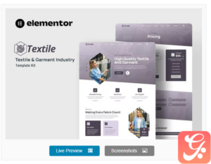 Textiles - Garment Industry Elementor Template Kit
