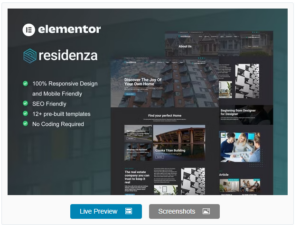 Residenza - Real Estate & Property Elementor Template Kit