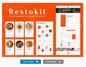 Restokit - Food & Restaurant Elementor Template Kit