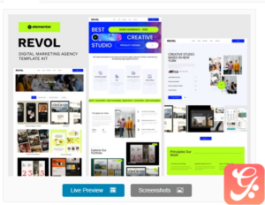 Revol - Digital Marketing Agency Elementor Template Kit