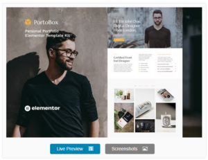 PortoBox - Creative Portfolio Elementor Template Kit