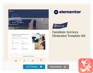 Rancak - Furniture Services Elementor Template Kit