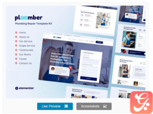Ploomber - Plumbing Repair Elementor Template Kit