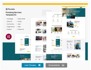 Plumble - Plumbing Services Elementor Template Kit