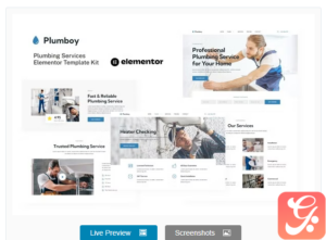 Plumboy - Plumbing Services Elementor Template Kit
