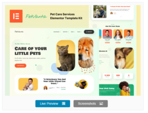 Petvanta - Pet Care Services Elementor Template Kit