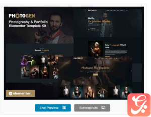 Photogen - Photography & Portfolio Elementor Template Kit