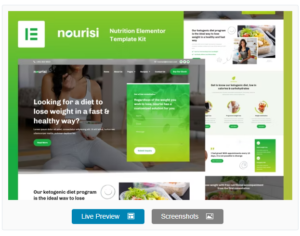Nourisi - Nutrition Elementor Template Kit