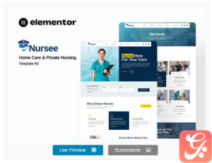 Nursee - Homecare & Private Nursing Elementor Template Kit