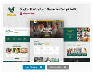 Ongla - Poultry Farm Elementor Template Kit