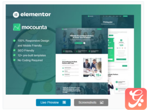 Mocounta - Accounting Firm Elementor Template Kit