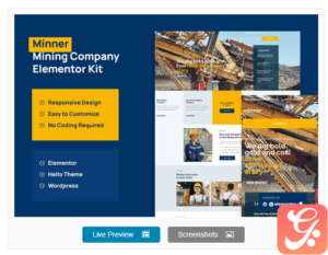 Minner - Construction & Building Elementor Template Kit