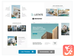 Listate - Real Estate & Property Listing Elementor Template Kit
