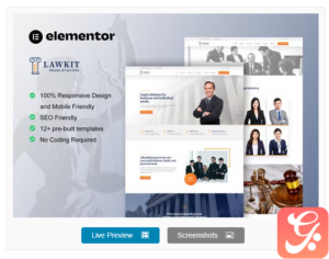 Lawkit - Attorney Law Firm Elementor Template Kit