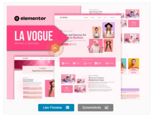 La Vogue - Feminine Business Elementor Template Kit