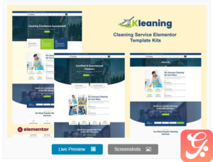 Kleaning - Cleaning Service Elementor Template Kits