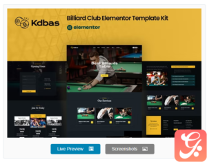 Kdbas - Billiard Club Elementor Template Kit