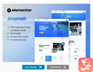 JumpSmash - Badminton Club & Sport Community Elementor Template Kit