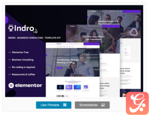 Indro - Business Consulting Elementor Template Kit