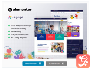 Hompimpa - Kindergarten & Child Care Elementor Template Kit