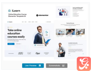 iLearn - Online Education Course Elementor Template Kit