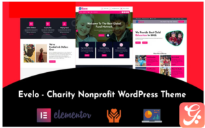 Evelo - Children Charity Nonprofit WordPress Theme