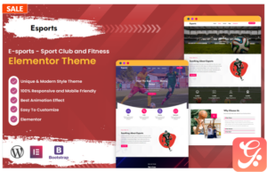 E-sports - Sport Club and fitness WordPress Theme