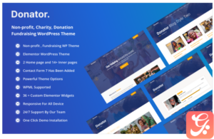 Donator-Charity Fundraising Non-Profit WordPress Theme.