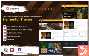 Dharma Hindu God Temple Religion Web Template