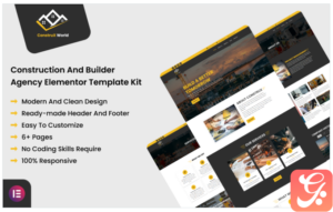 ConstruX World - Construction and Builder Agency Elementor Template Kit