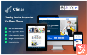 Clinar - Maintenance and Cleaning Service Responsive WordPress Theme