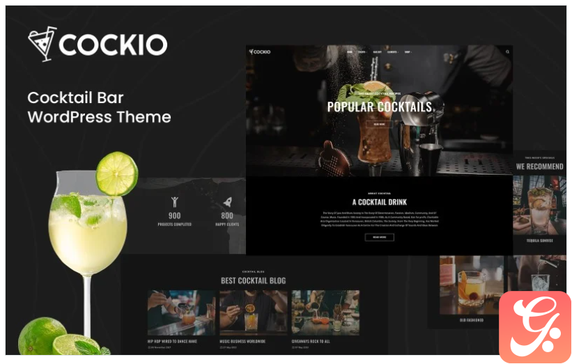 Cockio - Restaurant and Cocktail Bar WordPress Theme