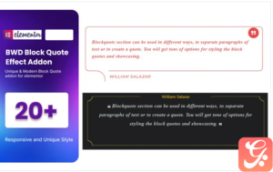 Block Quote WordPress Plugin For Elementor