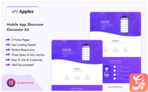 Applex - Mobile App Showcase Elementor Kit
